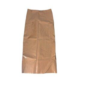 Commando Nude Beige Faux Leather Midi Skirt Sz S